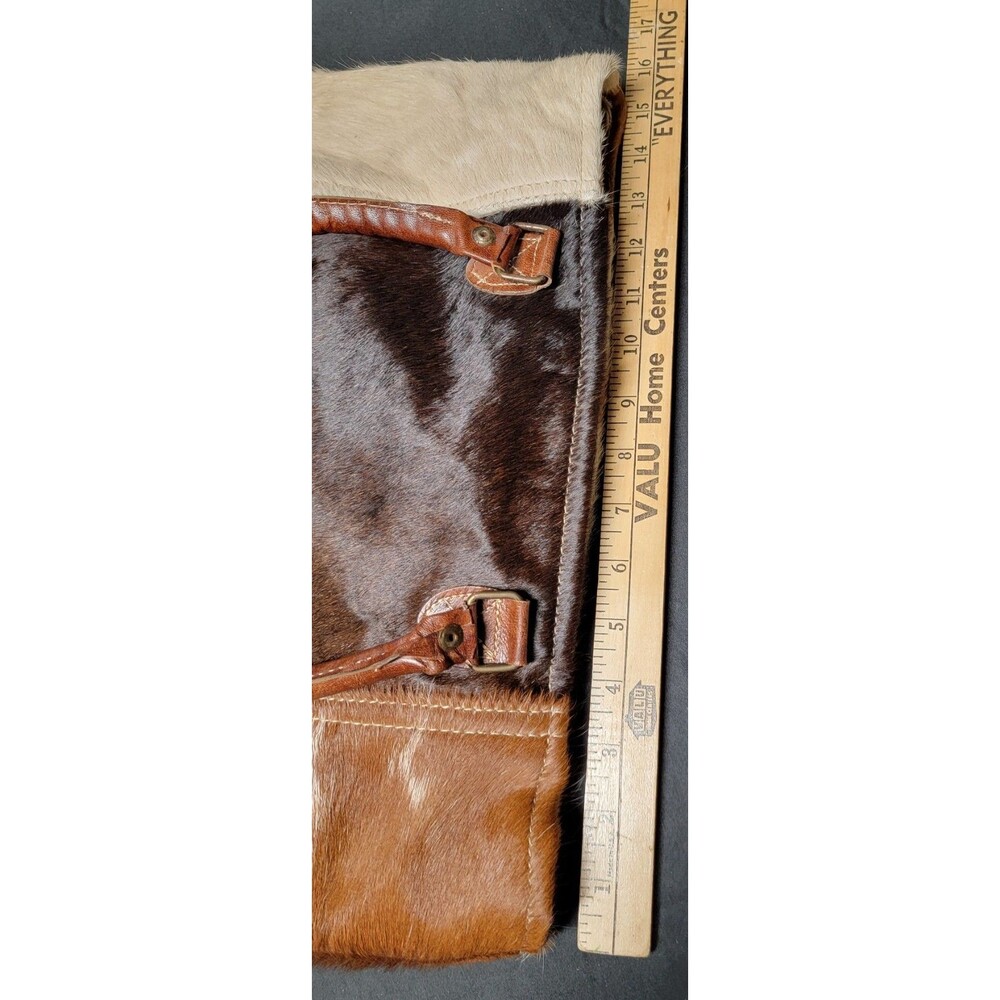 NEW Chloe & Lex Western Farmcore Country Animal Hair Tote w/ Faux Leather Trim - Picture 15 of 16